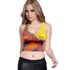 Colorful Abstract Pattern Racer Back Crop Top