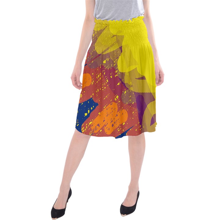 Colorful abstract pattern Midi Beach Skirt