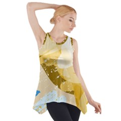 Artistic Pastel Pattern Side Drop Tank Tunic