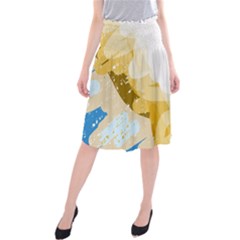 Artistic Pastel Pattern Midi Beach Skirt by Valentinaart