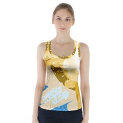 Artistic Pastel Pattern Racer Back Sports Top