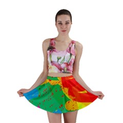 Colorful Abstract Design Mini Skirt