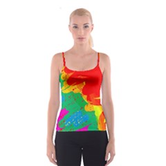 Colorful Abstract Design Spaghetti Strap Top