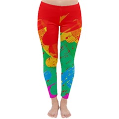 Colorful Abstract Design Winter Leggings 