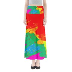 Colorful Abstract Design Maxi Skirts