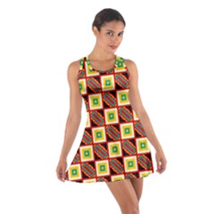 Squares And Rectangles Pattern                                                                                          Cotton Racerback Dress