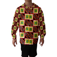 Squares And Rectangles Pattern                                                                                          Hooded Wind Breaker (kids)