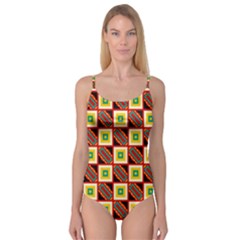 Squares And Rectangles Pattern                   Camisole Leotard