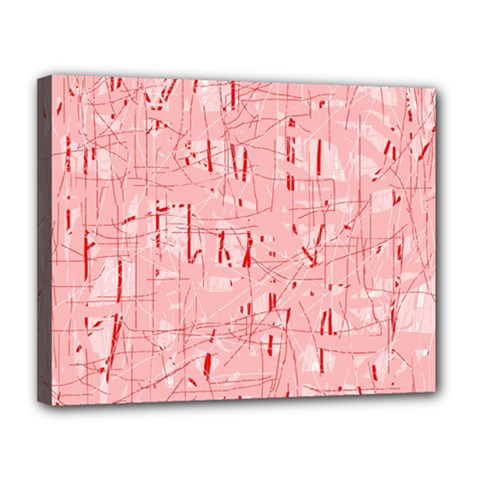 Elegant Pink Pattern Canvas 14  X 11 