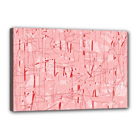 Elegant Pink Pattern Canvas 18  X 12 