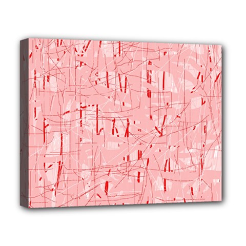 Elegant Pink Pattern Deluxe Canvas 20  X 16   by Valentinaart