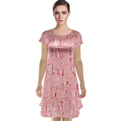 Elegant Pink Pattern Cap Sleeve Nightdress