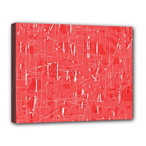 Red Pattern Canvas 14  X 11 