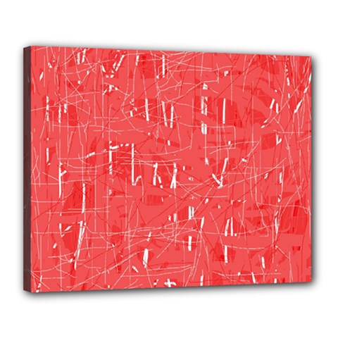 Red Pattern Canvas 20  X 16 