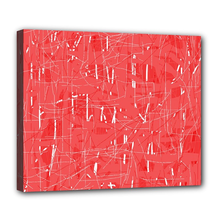 Red pattern Deluxe Canvas 24  x 20  