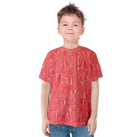 Red Pattern Kid s Cotton Tee by Valentinaart