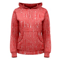 Red Pattern Women s Pullover Hoodie