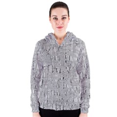 Gray Pattern Women s Zipper Hoodie by Valentinaart