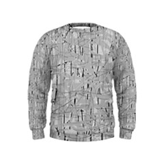 Gray Pattern Kids  Sweatshirt