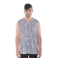 Gray Pattern Men s Basketball Tank Top by Valentinaart