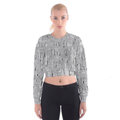 Gray Pattern Women s Cropped Sweatshirt