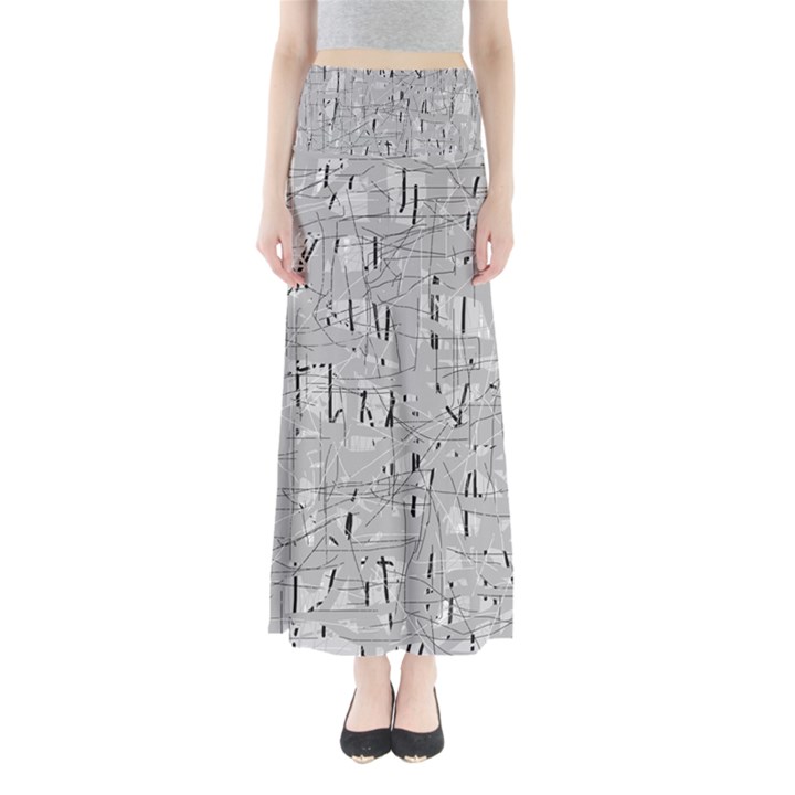 Gray pattern Maxi Skirts