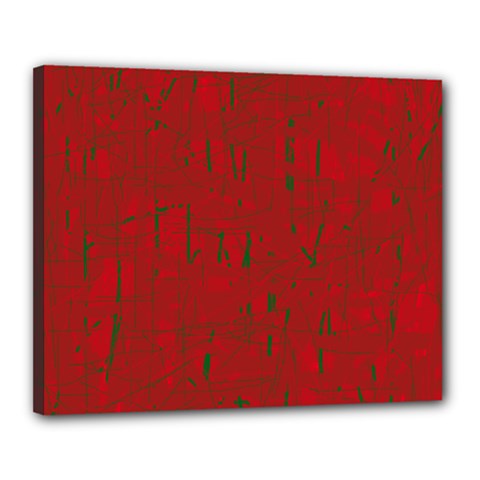 Red Pattern Canvas 20  X 16 