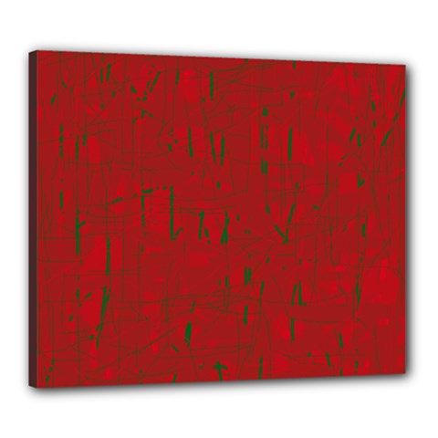 Red Pattern Canvas 24  X 20 