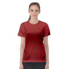 Red Pattern Women s Sport Mesh Tee