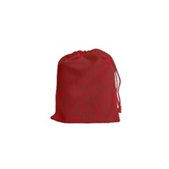 Red Pattern Drawstring Pouches (xs) 