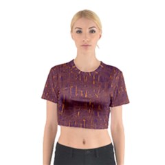 Purple Pattern Cotton Crop Top