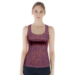 Purple Pattern Racer Back Sports Top