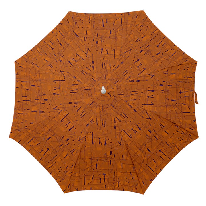 Orange pattern Straight Umbrellas