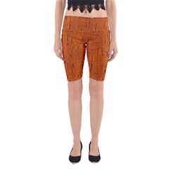 Orange Pattern Yoga Cropped Leggings