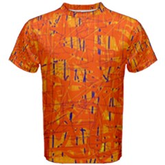 Orange Pattern Men s Cotton Tee