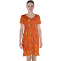 Orange pattern Short Sleeve Nightdress View1