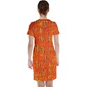 Orange pattern Short Sleeve Nightdress View2