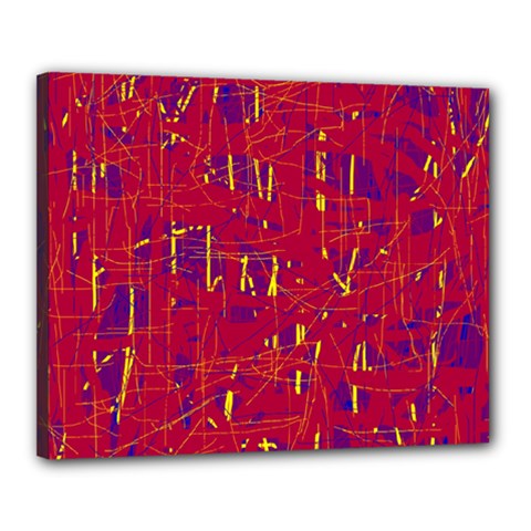 Red And Blue Pattern Canvas 20  X 16  by Valentinaart