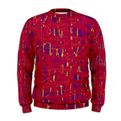 Red And Blue Pattern Men s Sweatshirt