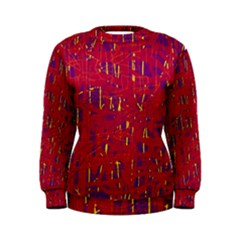 Red And Blue Pattern Women s Sweatshirt