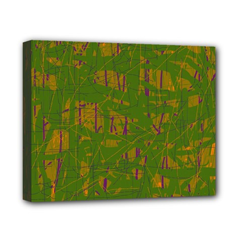 Green Pattern Canvas 10  X 8 