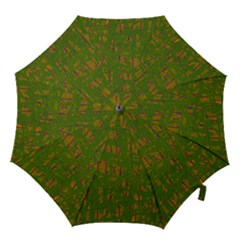 Green Pattern Hook Handle Umbrellas (large)