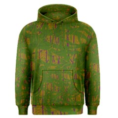 Green Pattern Men s Pullover Hoodie by Valentinaart