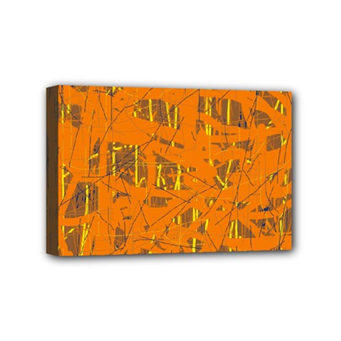 Orange Pattern Mini Canvas 6  X 4  by Valentinaart