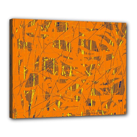 Orange Pattern Canvas 20  X 16 