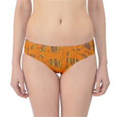 Orange Pattern Hipster Bikini Bottoms by Valentinaart