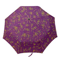 Purple Pattern Folding Umbrellas