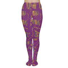 Purple Pattern Women s Tights