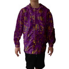 Purple Pattern Hooded Wind Breaker (kids) by Valentinaart