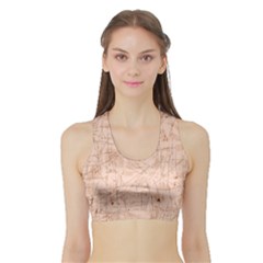 Elegant Patterns Sports Bra With Border